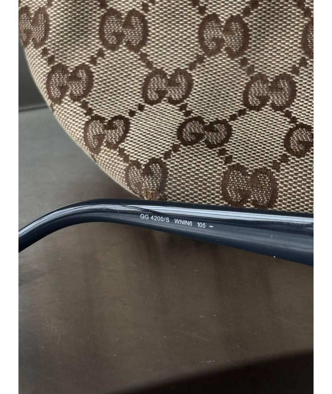 GUCCI Темно-синие пластиковые солнцезащитные очки, фото 5