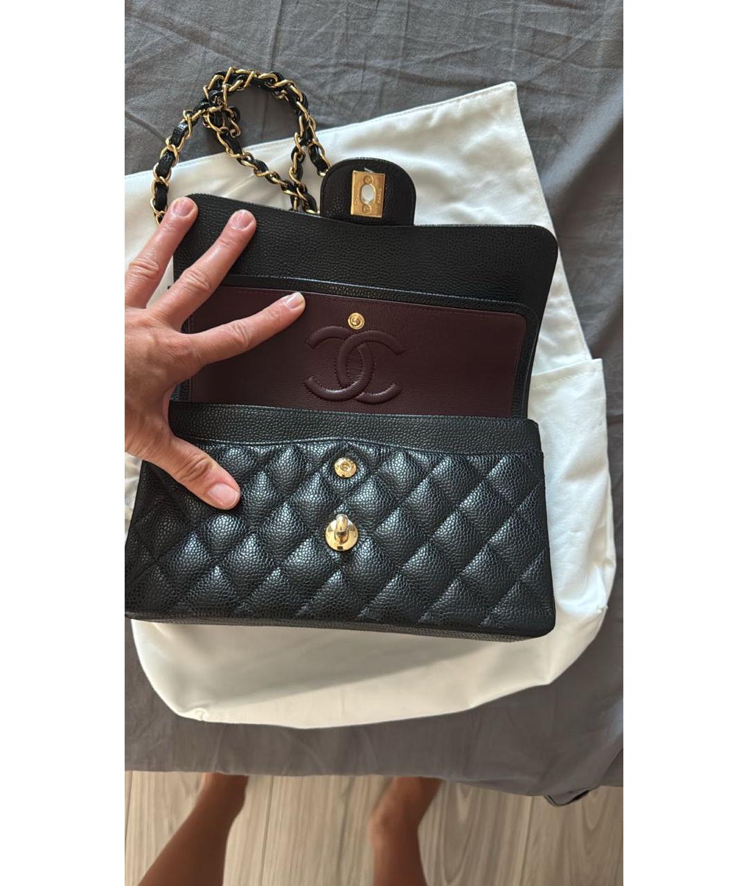 CHANEL Черная кожаная сумка через плечо, фото 3