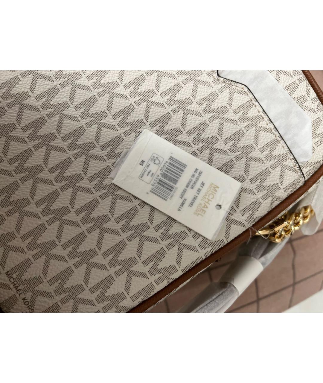 MICHAEL KORS Бежевая сумка через плечо из искусственной кожи, фото 6