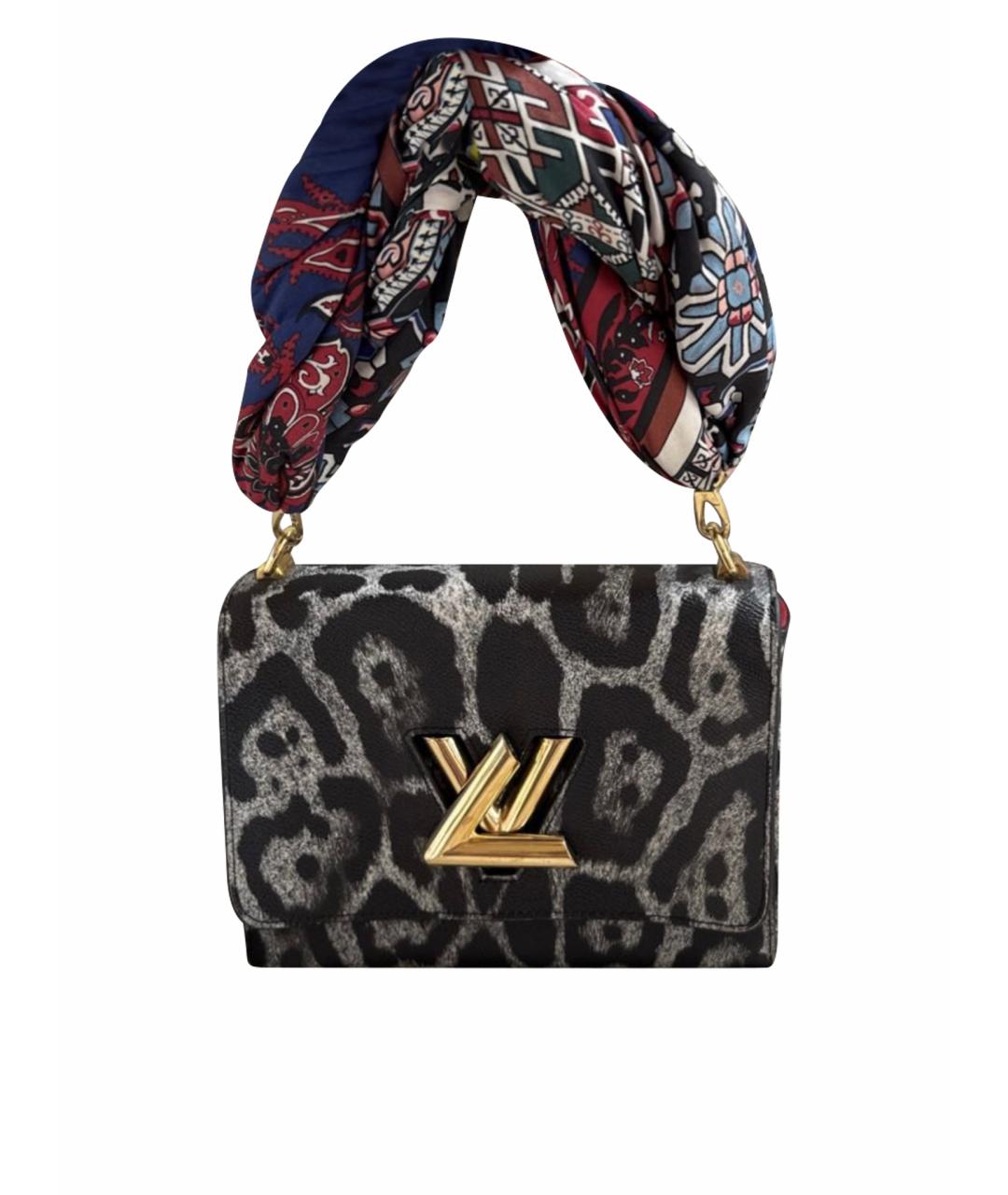 LOUIS VUITTON Антрацитовая сумка через плечо из искусственной кожи, фото 1