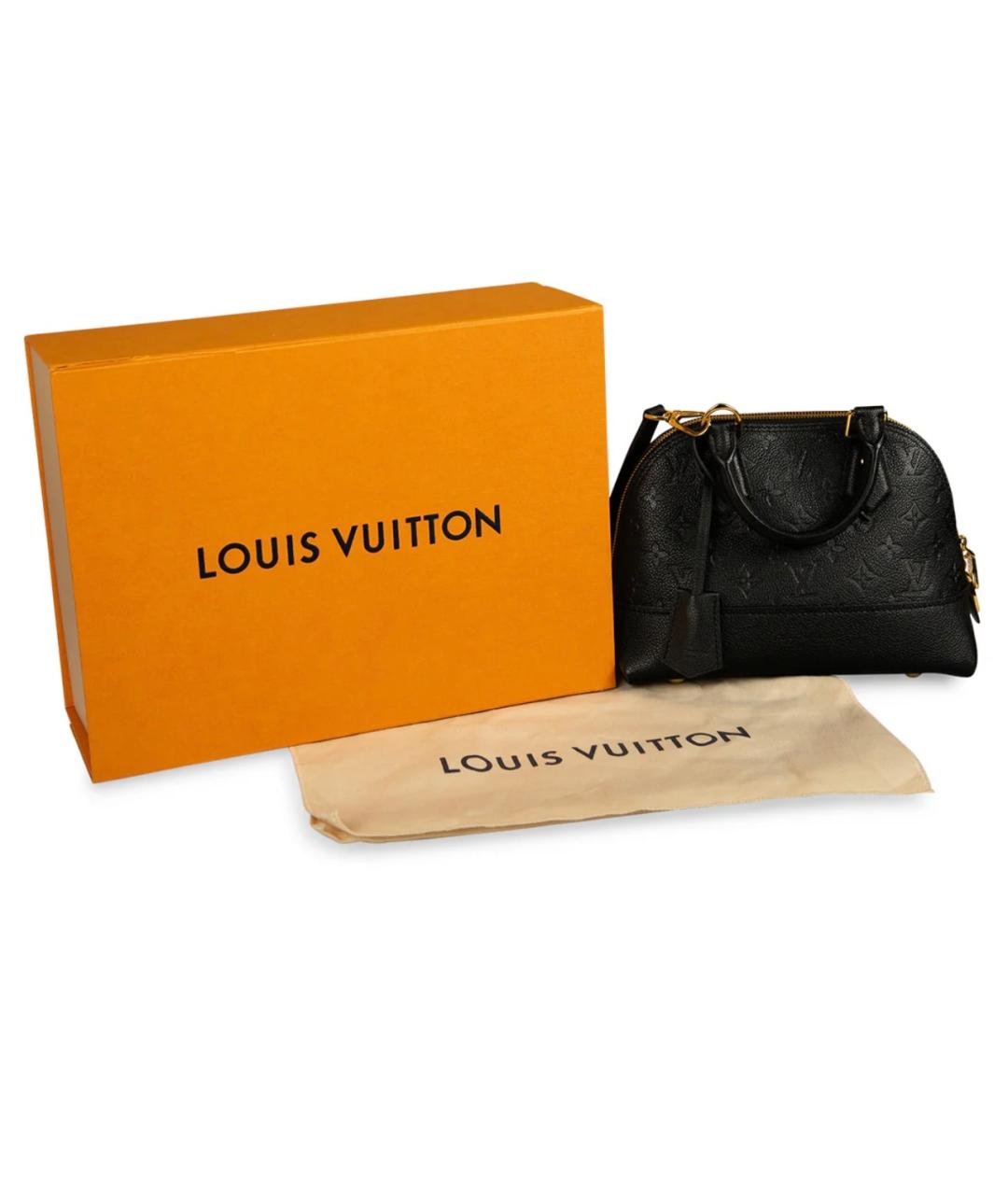 LOUIS VUITTON Черная кожаная сумка с короткими ручками, фото 2