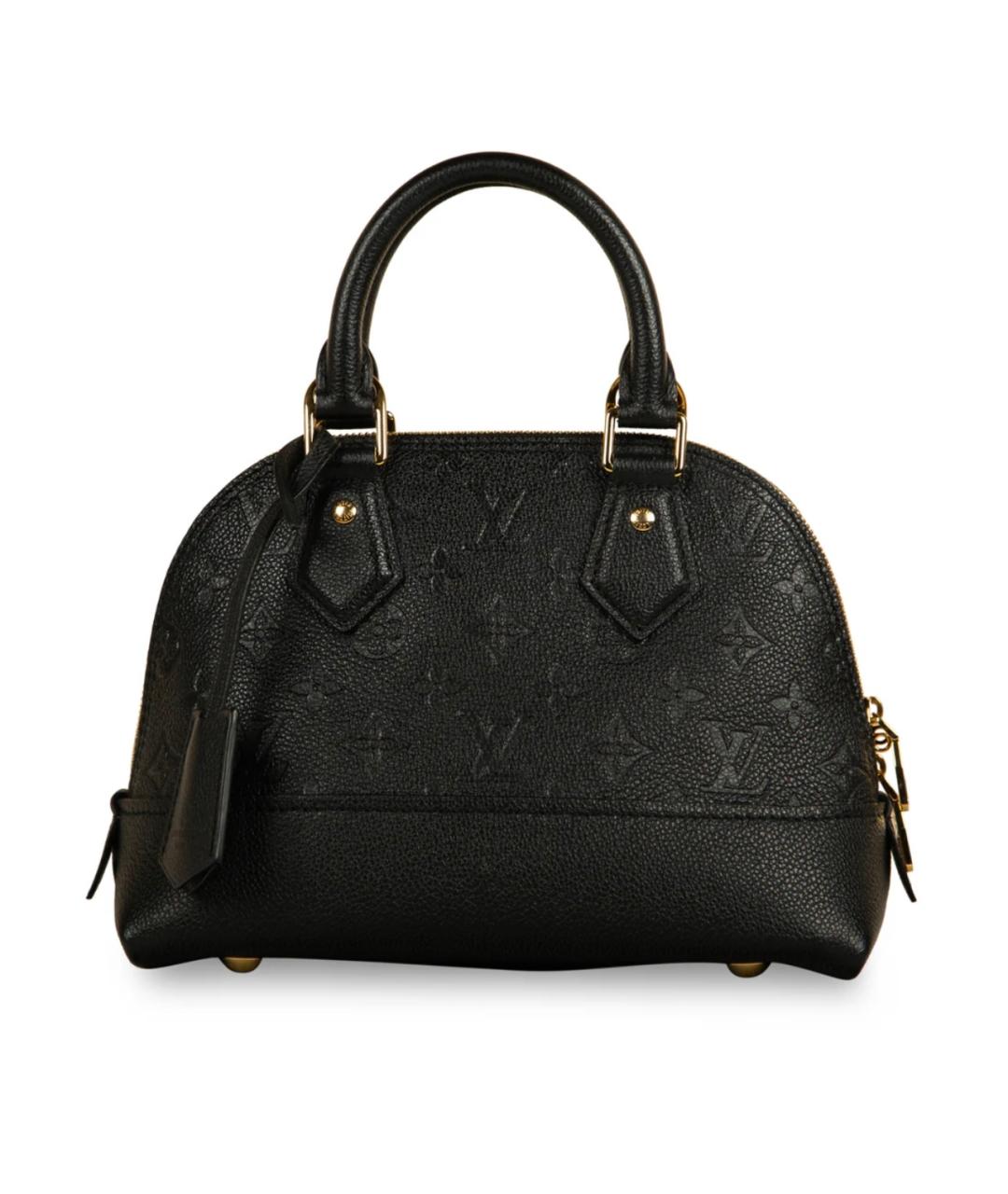 LOUIS VUITTON Черная кожаная сумка с короткими ручками, фото 1