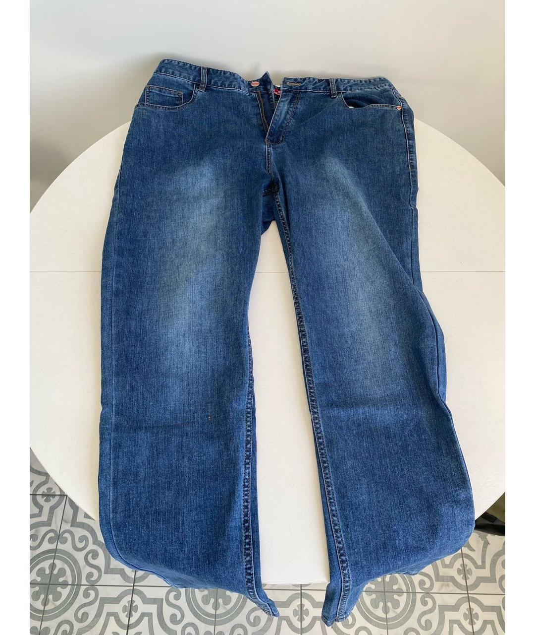 LEVI'S Синие хлопковые прямые джинсы, фото 2