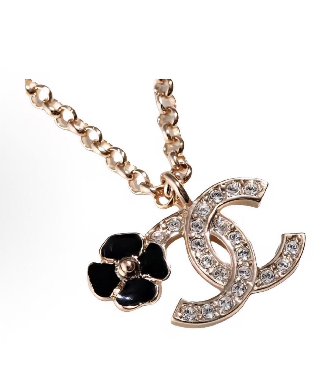 CHANEL Золотая металлическая подвеска, фото 3