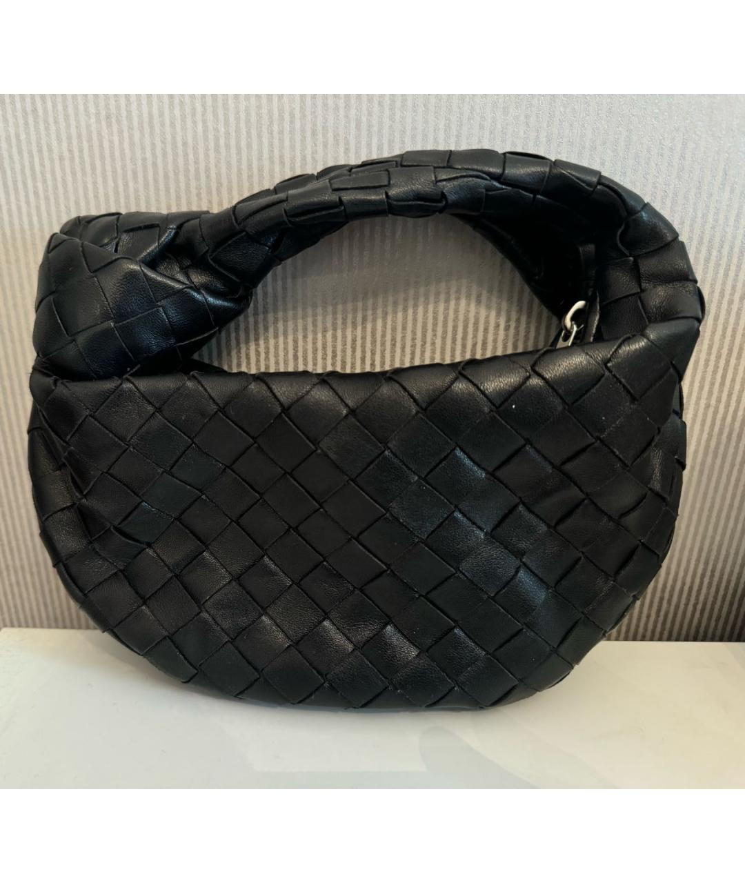 BOTTEGA VENETA Черная кожаная сумка с короткими ручками, фото 2