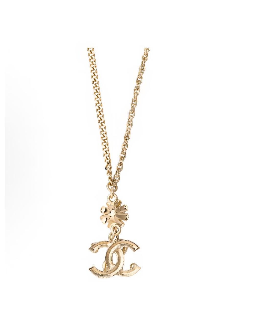 CHANEL Золотая металлическая подвеска, фото 2