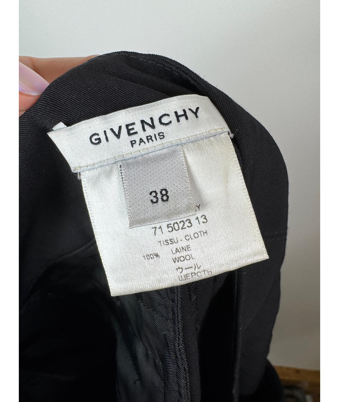 GIVENCHY Черная шерстяная юбка-шорты, фото 6