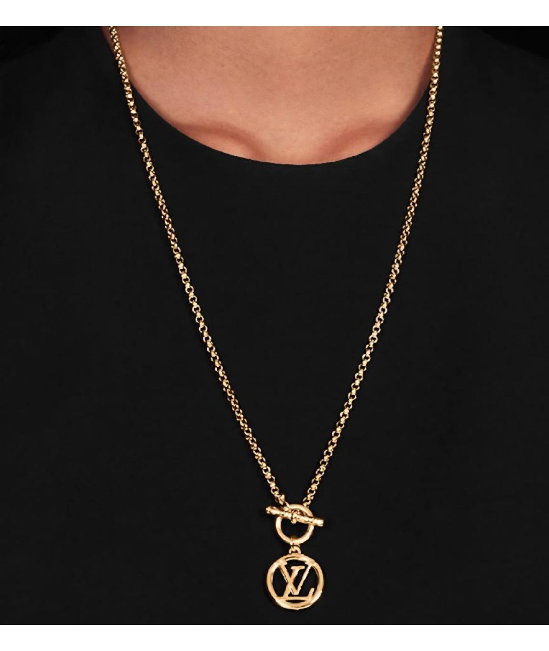 LOUIS VUITTON Золотая металлическая подвеска, фото 3