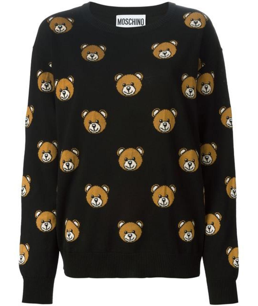 MOSCHINO Черный шерстяной джемпер / свитер, фото 1