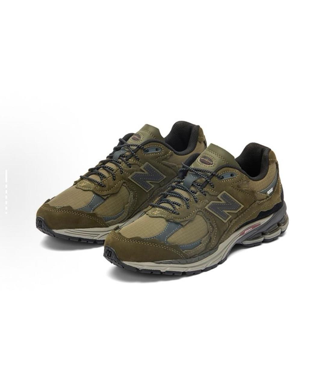 NEW BALANCE Хаки замшевые низкие кроссовки / кеды, фото 4