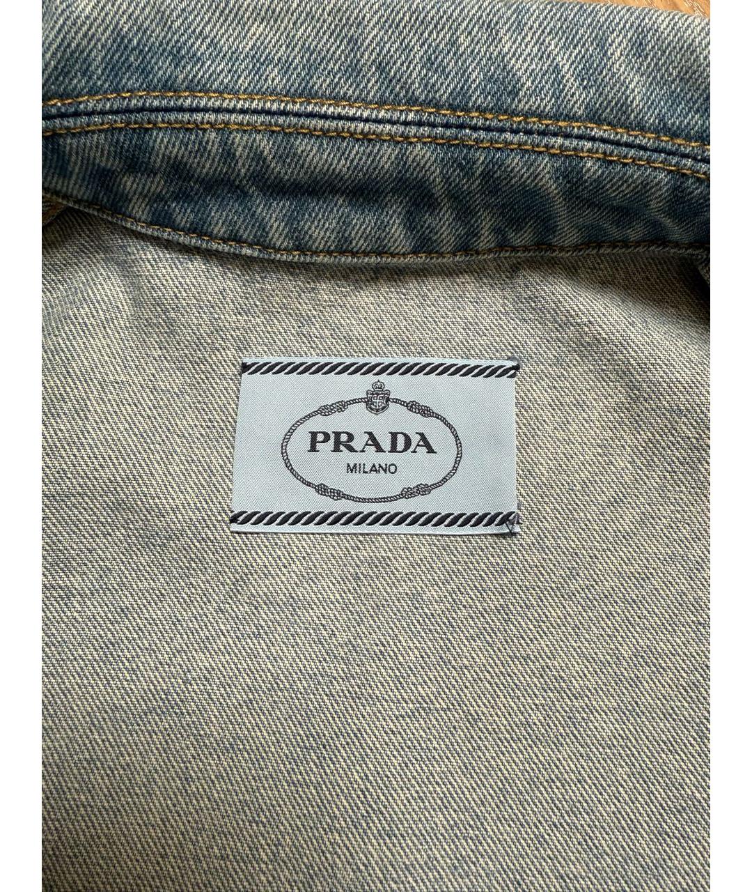 PRADA Синий деним жакет/пиджак, фото 7