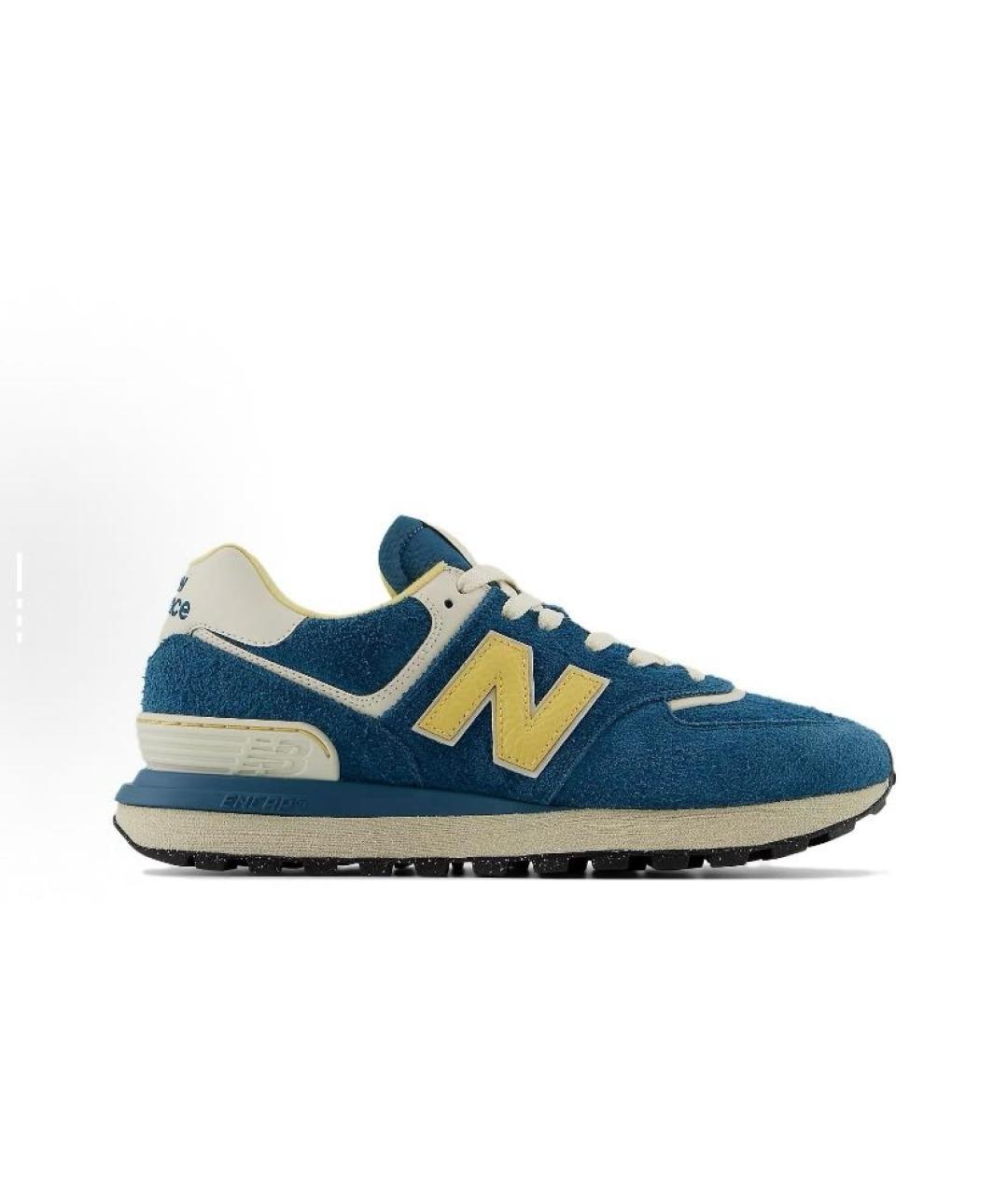 NEW BALANCE Синие замшевые низкие кроссовки / кеды, фото 7