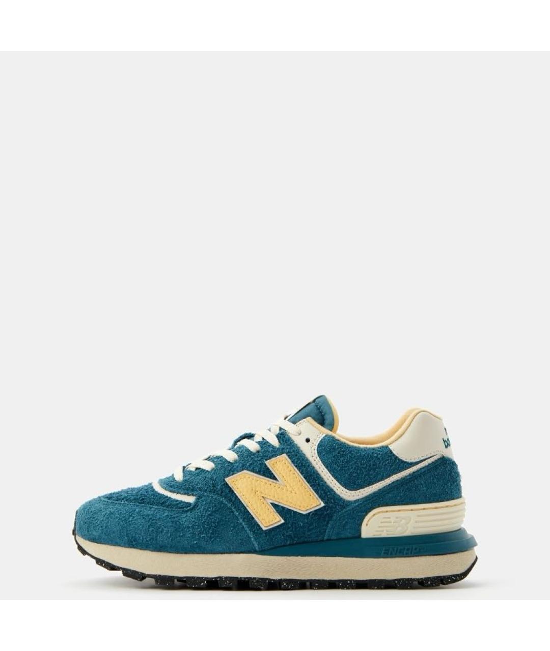 NEW BALANCE Синие замшевые низкие кроссовки / кеды, фото 2