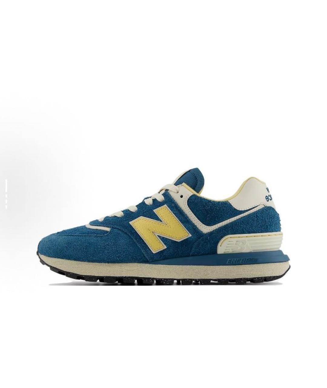 NEW BALANCE Синие замшевые низкие кроссовки / кеды, фото 3