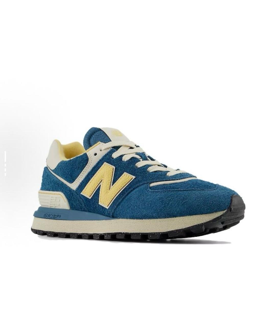 NEW BALANCE Синие замшевые низкие кроссовки / кеды, фото 4