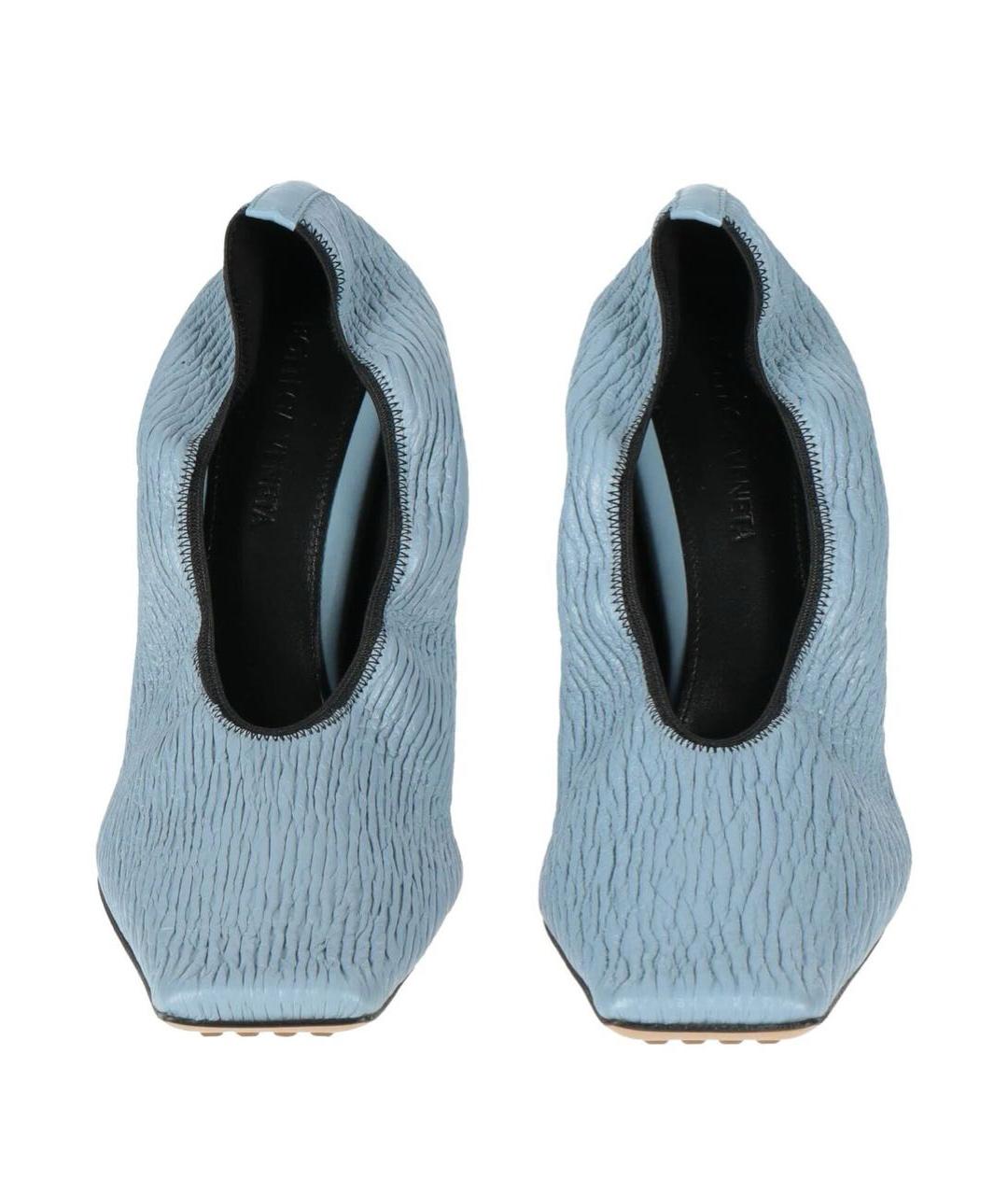 BOTTEGA VENETA Голубые кожаные туфли, фото 2