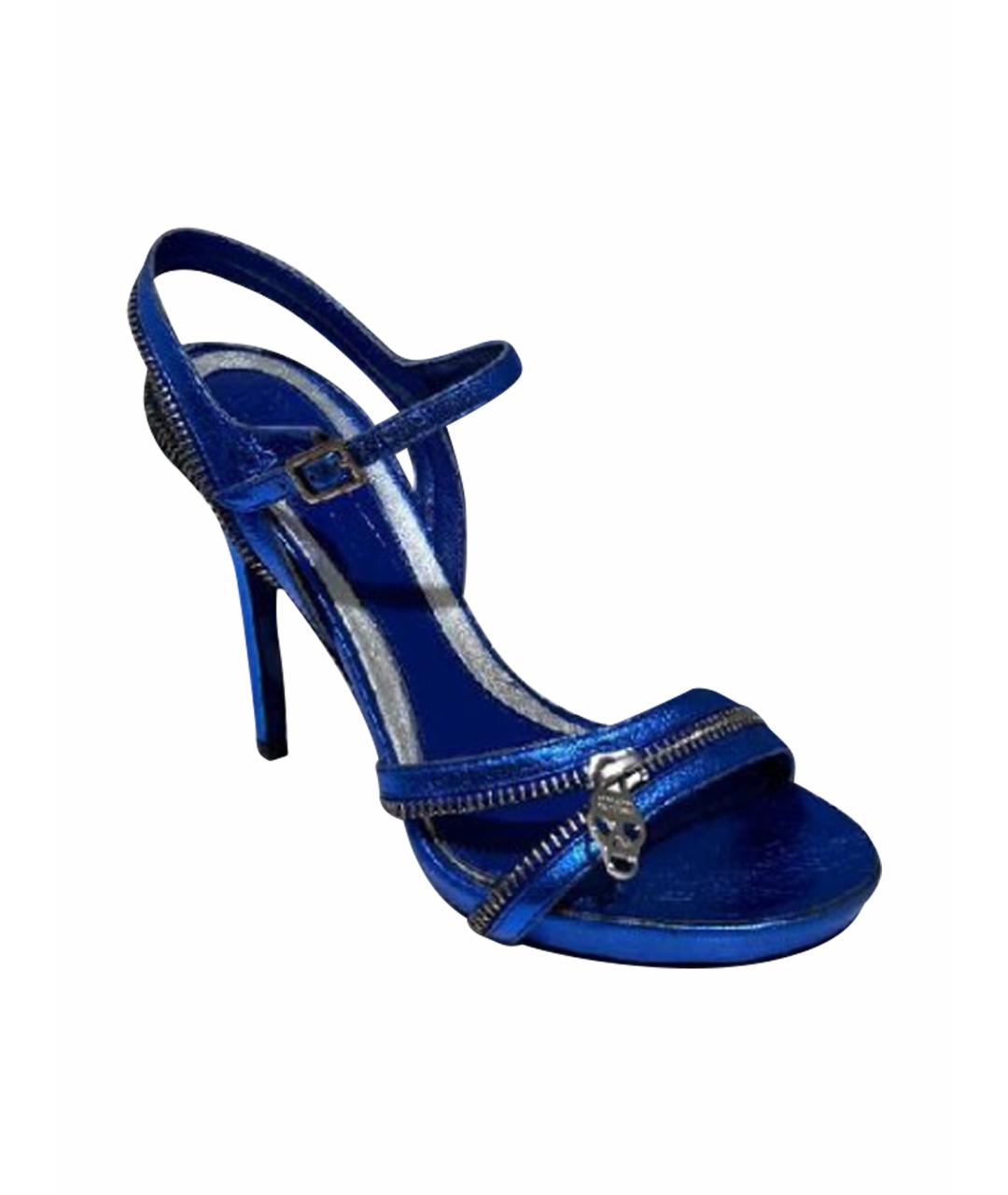 ALEXANDER MCQUEEN Синие босоножки, фото 1