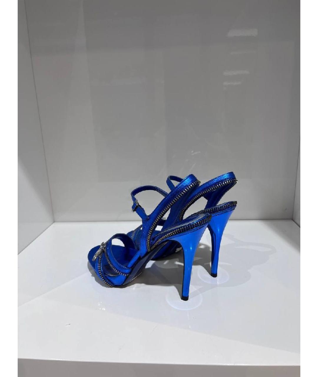 ALEXANDER MCQUEEN Синие босоножки, фото 2