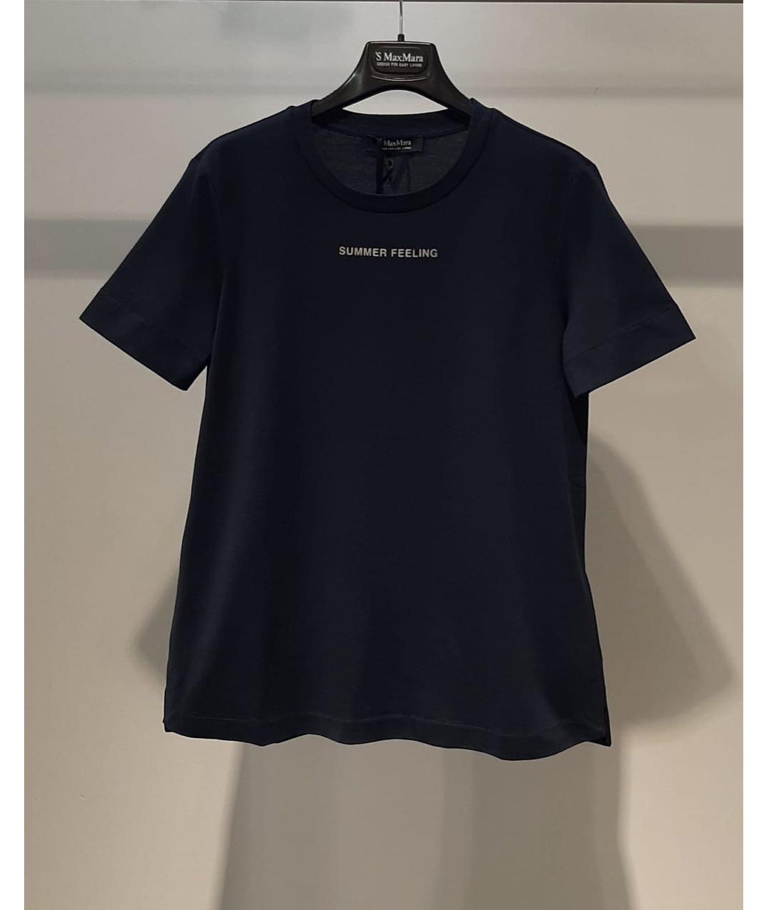 'S MAX MARA Черная футболка, фото 3