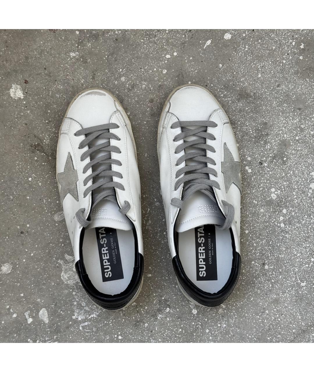 GOLDEN GOOSE DELUXE BRAND Белые кожаные низкие кроссовки / кеды, фото 4