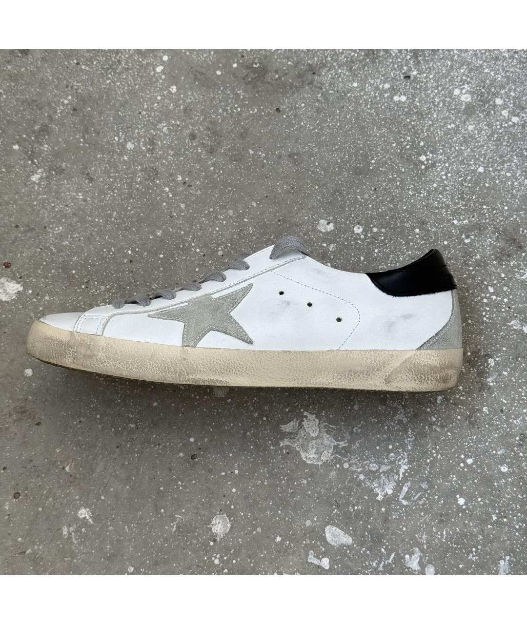 GOLDEN GOOSE DELUXE BRAND Белые кожаные низкие кроссовки / кеды, фото 10