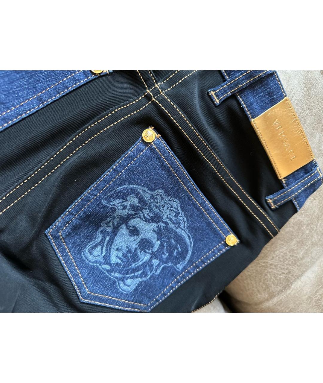 VERSACE Хлопко-эластановые джинсы слим, фото 4