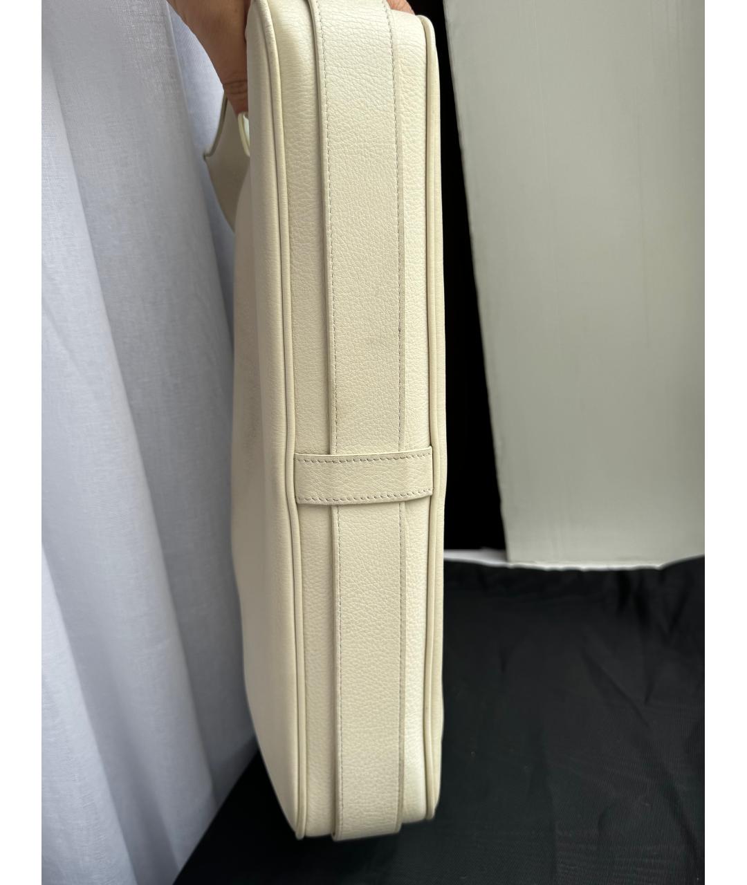 CELINE Белая кожаная сумка через плечо, фото 2