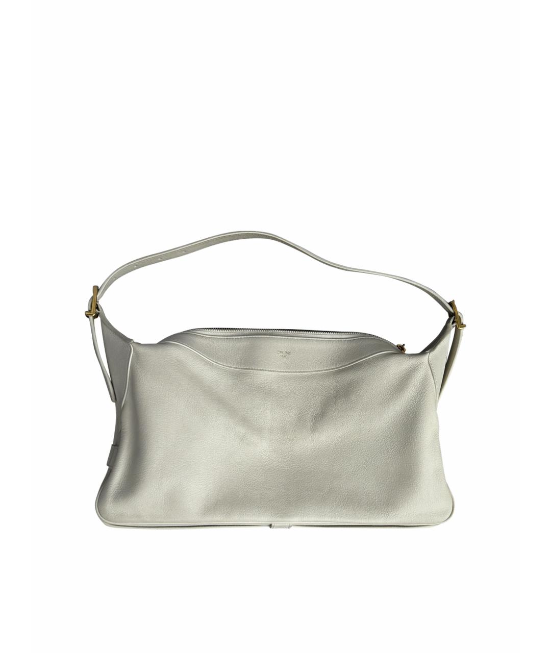 CELINE Белая кожаная сумка через плечо, фото 1