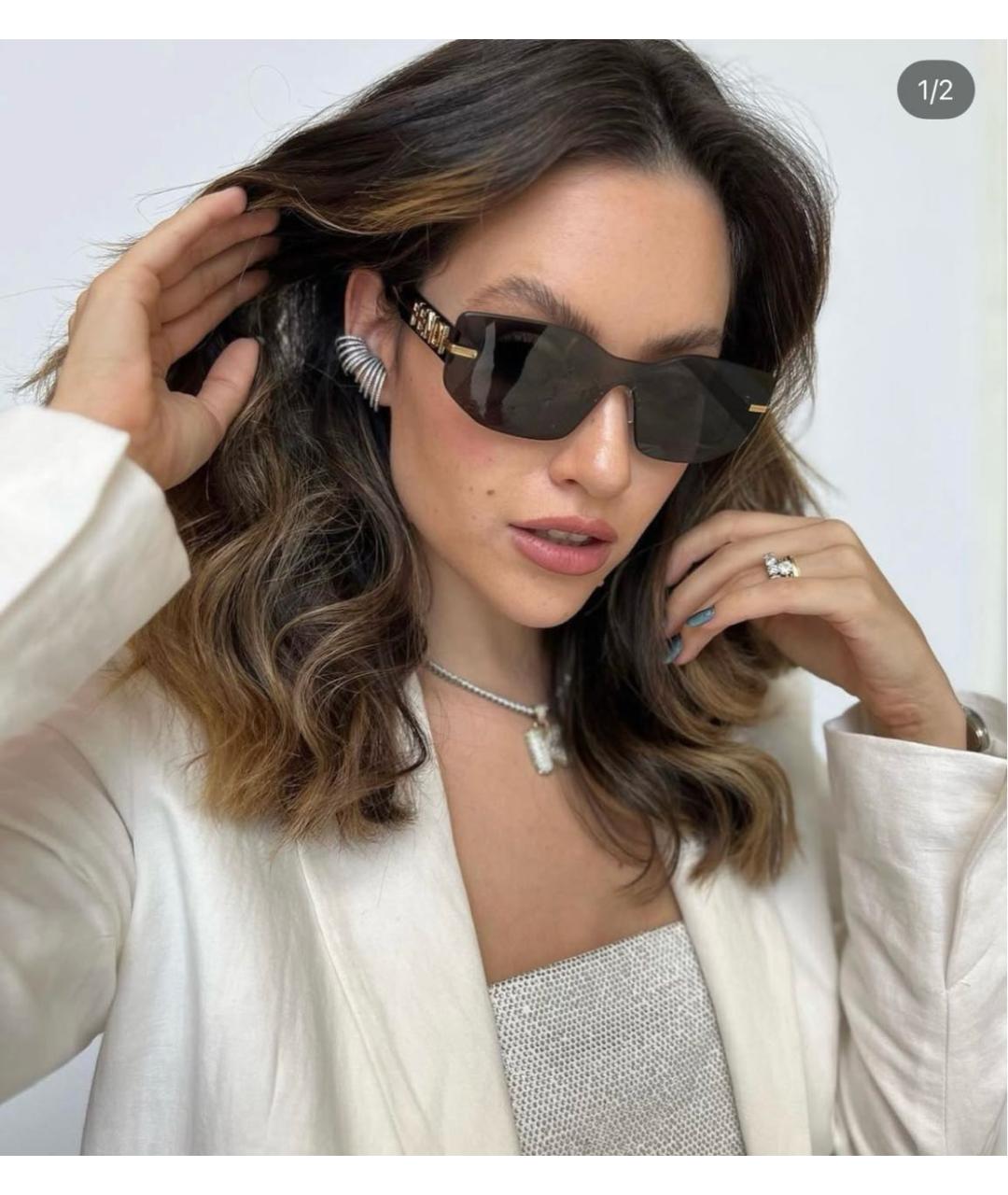 FENDI Черные солнцезащитные очки, фото 6