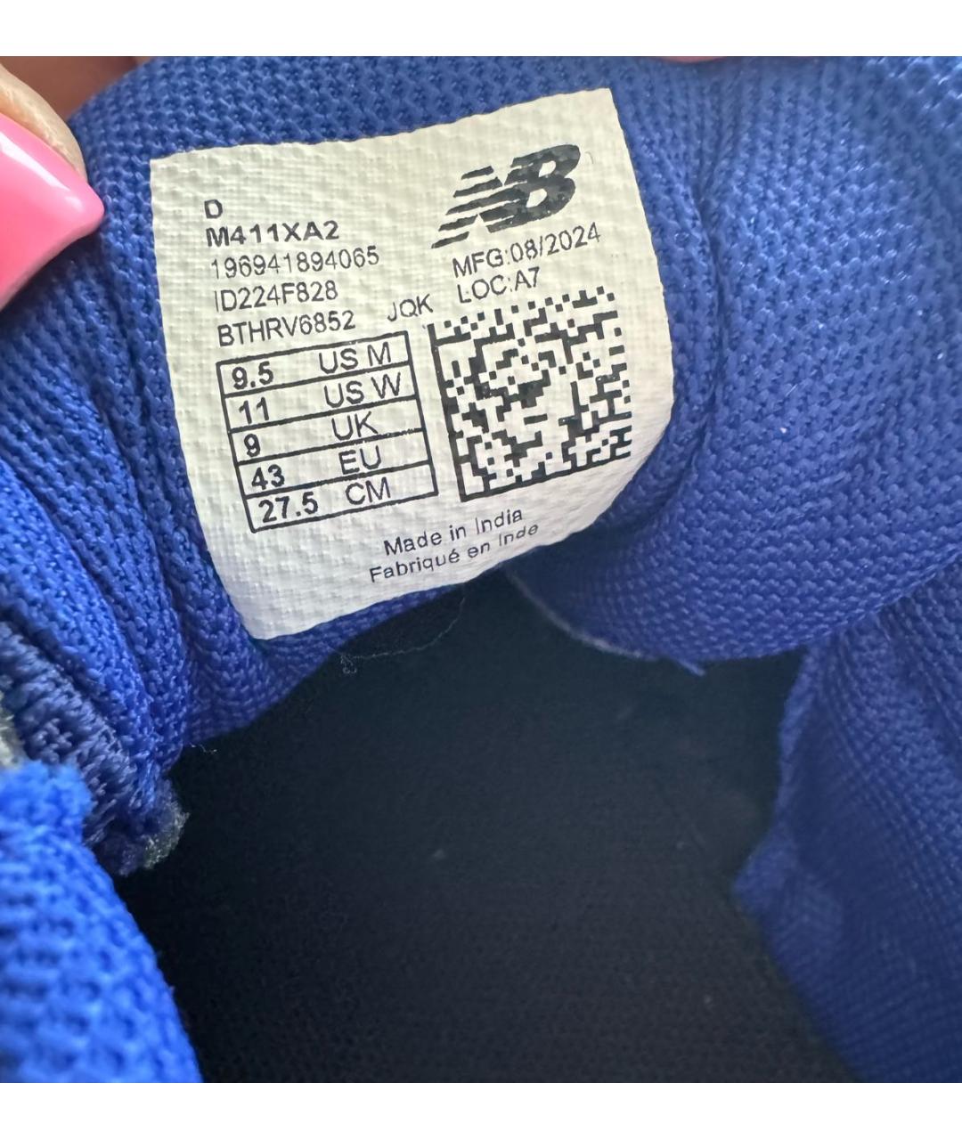 NEW BALANCE Синие текстильные низкие кроссовки / кеды, фото 3