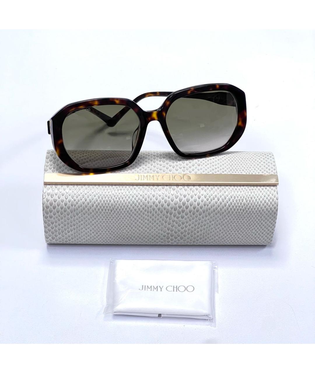JIMMY CHOO Коричневые солнцезащитные очки, фото 5