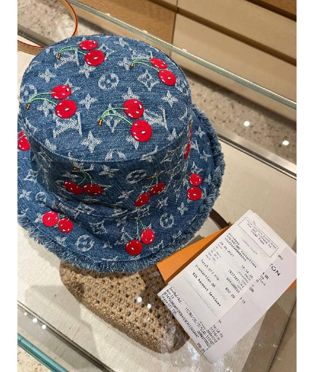 LOUIS VUITTON Синяя хлопковая панама, фото 3