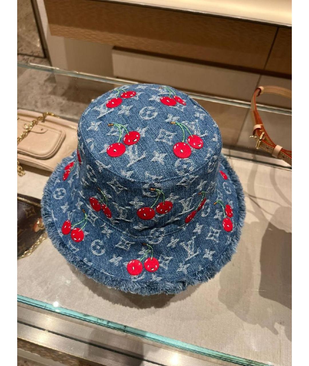 LOUIS VUITTON Синяя хлопковая панама, фото 2