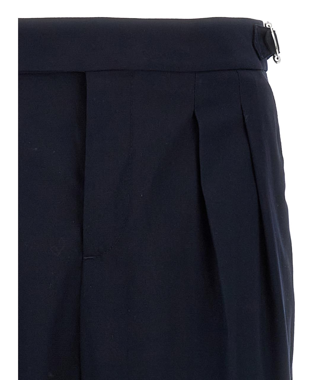 BRUNELLO CUCINELLI Синие хлопковые повседневные брюки, фото 3