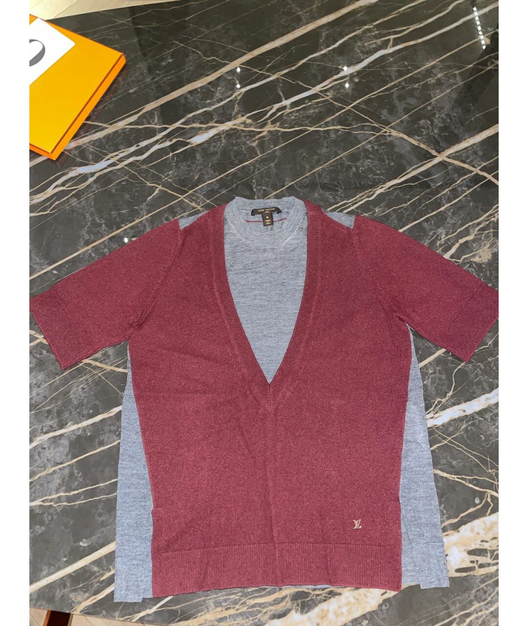 LOUIS VUITTON PRE-OWNED Бордовый шерстяной джемпер / свитер, фото 6