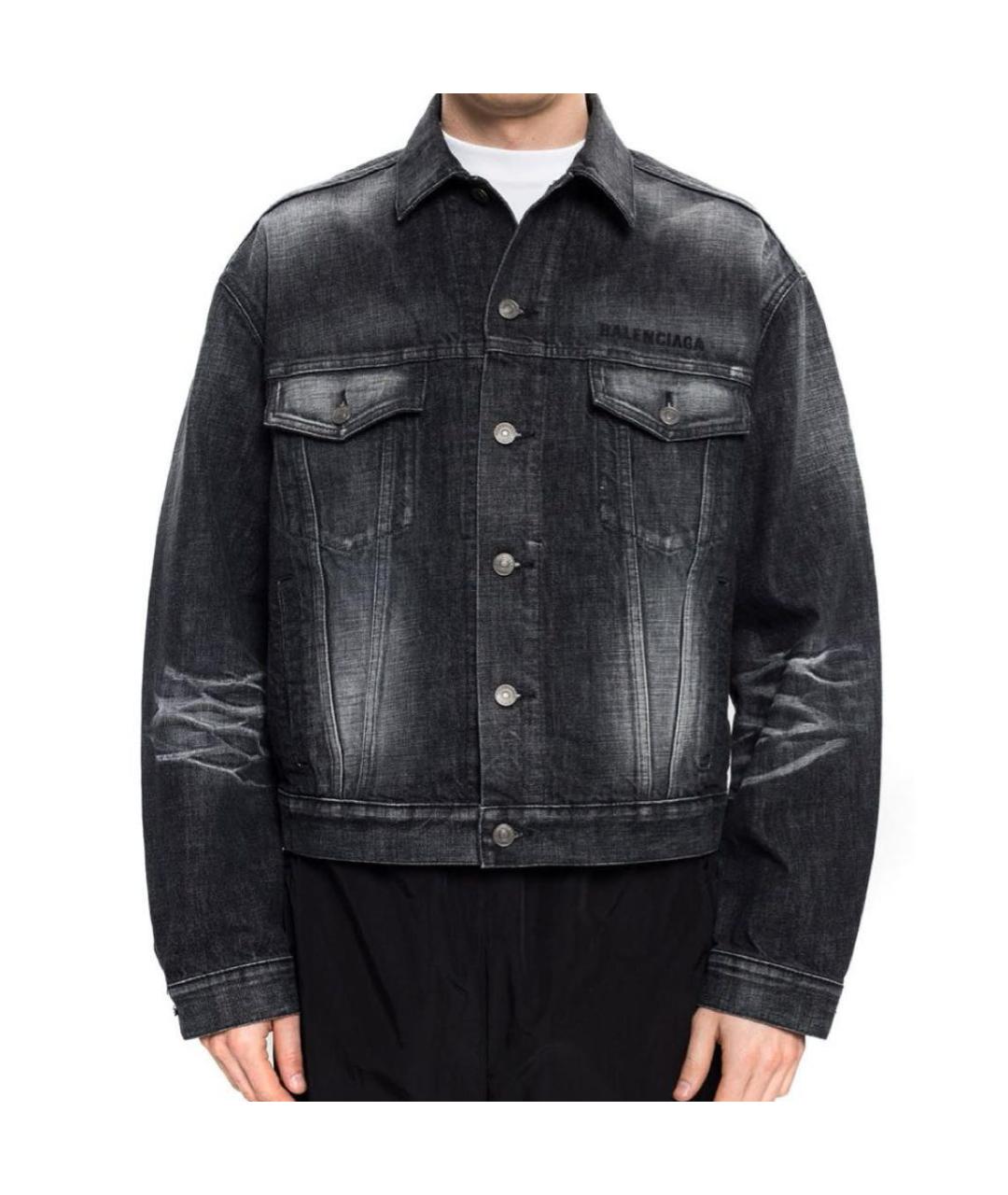 BALENCIAGA Серая деним куртка, фото 4
