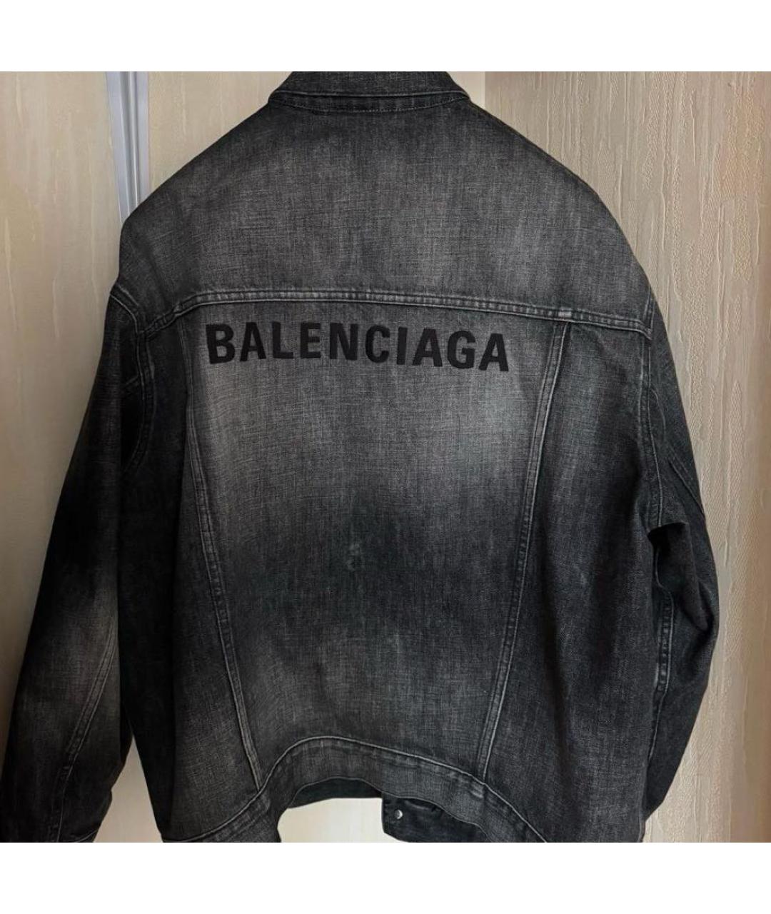 BALENCIAGA Серая деним куртка, фото 3