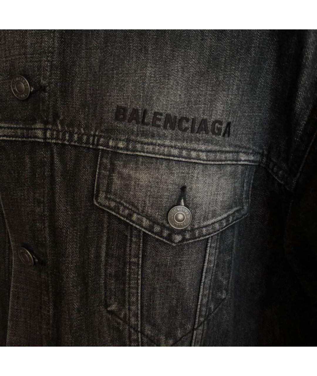 BALENCIAGA Серая деним куртка, фото 2