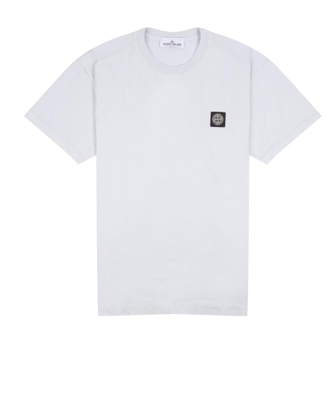STONE ISLAND Голубая хлопковая футболка, фото 1