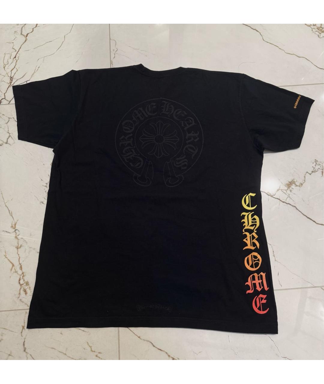 CHROME HEARTS Черная хлопковая футболка, фото 4