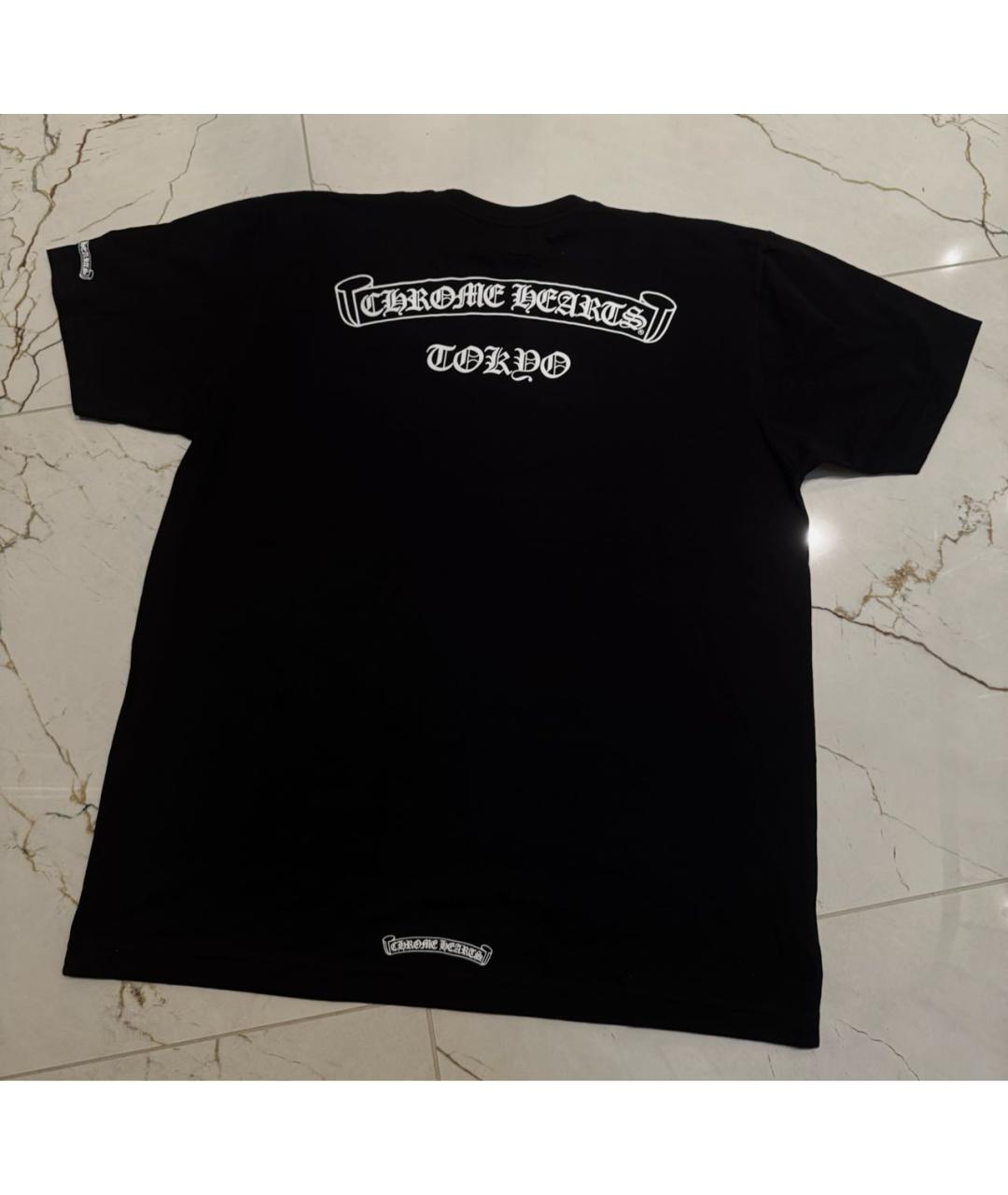 CHROME HEARTS Черная хлопковая футболка, фото 4