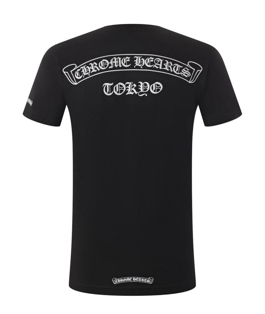 CHROME HEARTS Черная хлопковая футболка, фото 2