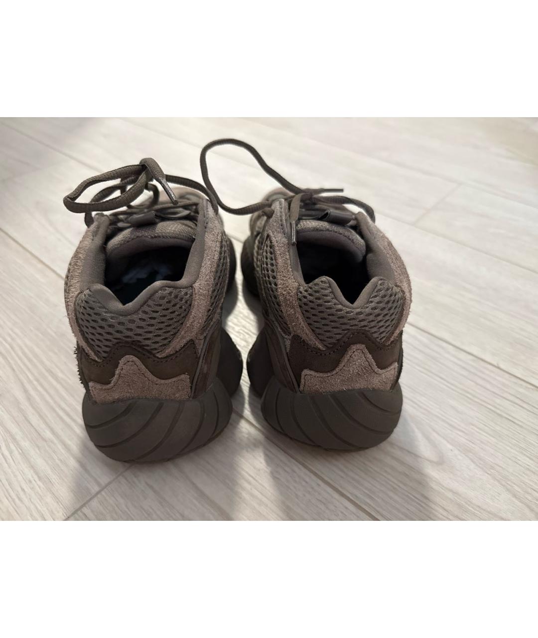 ADIDAS YEEZY Коричневые замшевые кроссовки, фото 4