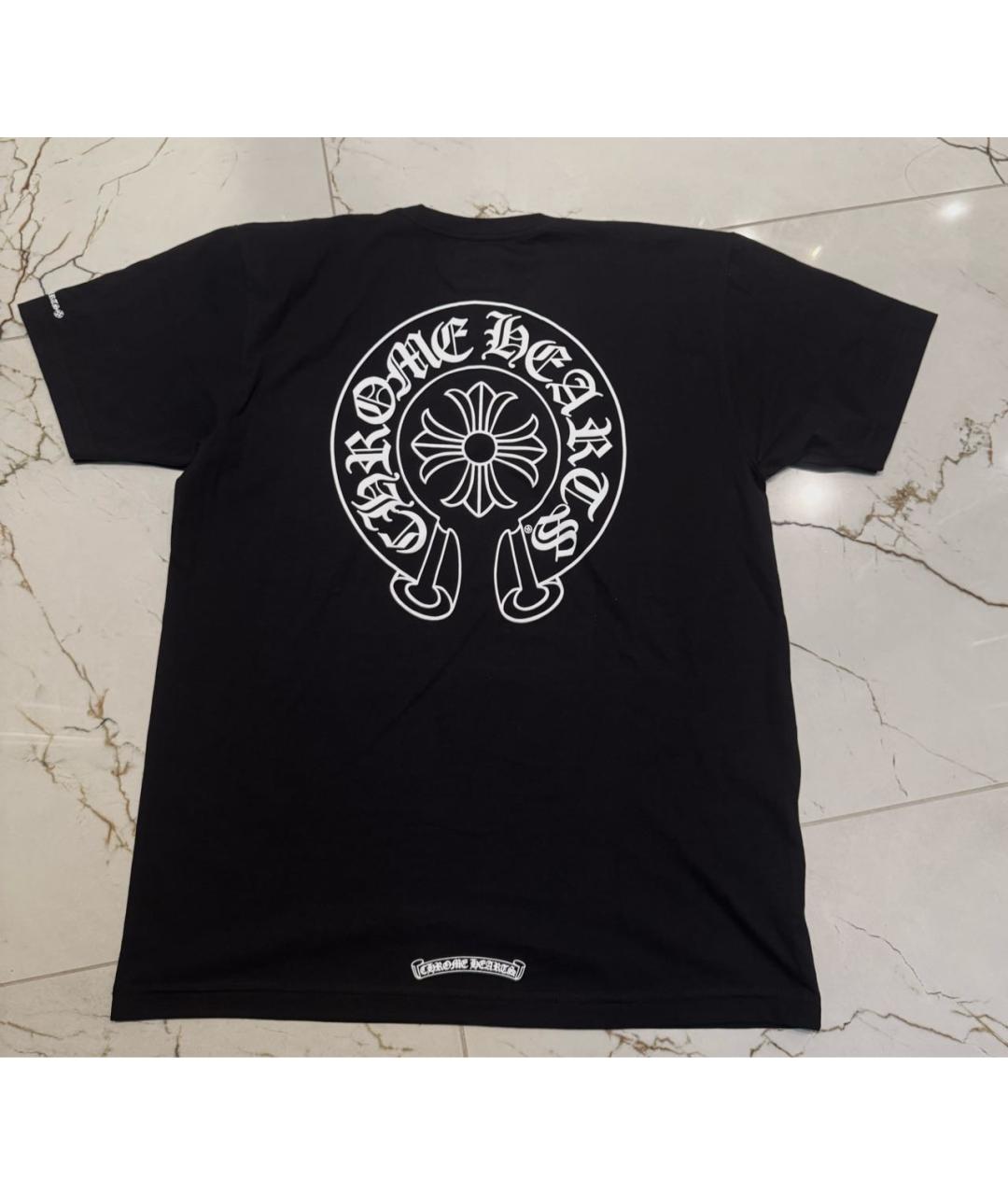 CHROME HEARTS Черная хлопковая футболка, фото 4
