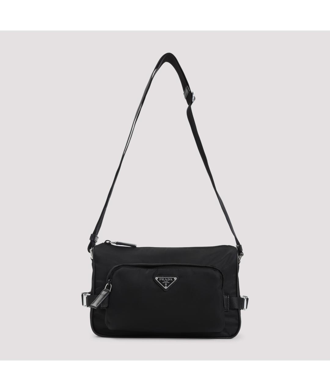 PRADA Черная синтетическая сумка на плечо, фото 2