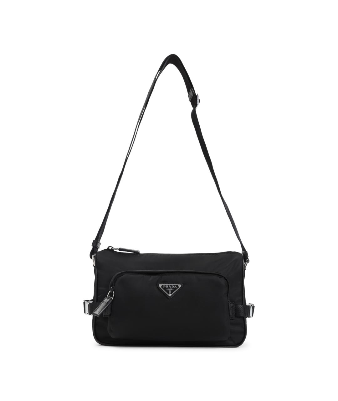 PRADA Черная синтетическая сумка на плечо, фото 1