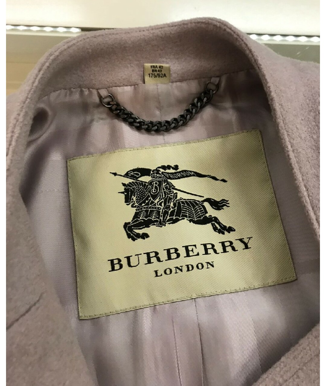 BURBERRY BRIT Розовое шерстяное пальто, фото 3