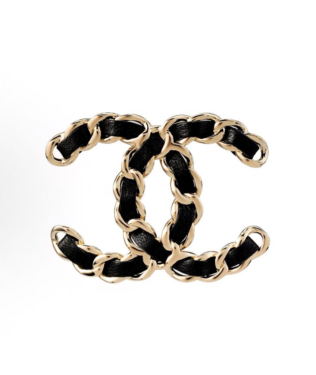 CHANEL Черная металлическая булавка / брошь, фото 5