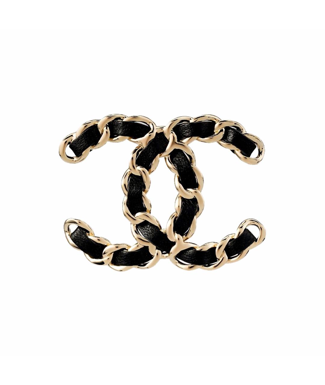 CHANEL Черная металлическая булавка / брошь, фото 1