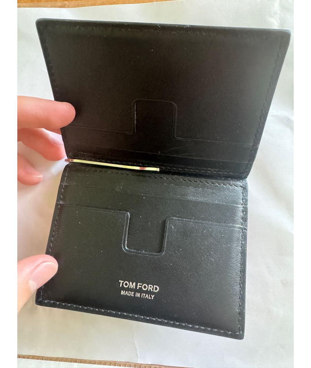 TOM FORD Черный кардхолдер из лакированной кожи, фото 4